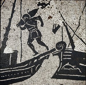 A ship of Cagliari returning to the port of Ostia (mosaic 作者 小说
