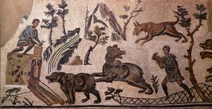 Bear hunting (mosaic, 4th century BC) 作者 小说