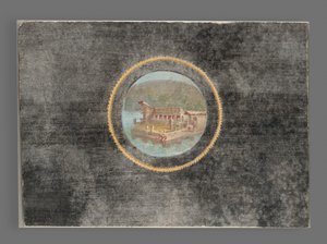 黑土壁画片段与通多景观，公元50-79年（壁画） 作者 小说