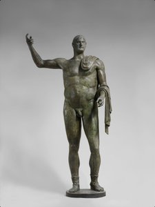 Trebonianus Gallus皇帝的青铜雕像，公元251-253年（青铜）。 作者 小说