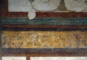 公元前 40-20 年制表的楣板细节（壁画） 作者 小说