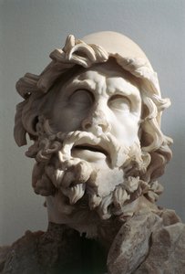 尤利西斯（奥德修斯）的头像，罗马人根据罗迪安派的希腊化雕塑复制的，可能来自波吕斐摩斯的致盲雕像群，大理石。 作者 小说