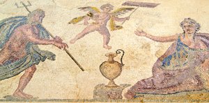 Poseidon和Amymone，House of Dionysos，帕福斯，塞浦路斯（马赛克） 作者 小说