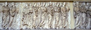 祭坛游行，Ara Pacis北墙（大理石）