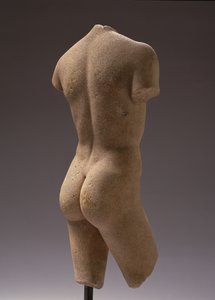裸体青年的后视图（大理石）（另见 158546） 作者 小说