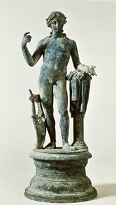 从红墙，庞贝城，c.30AD（青铜）的阿波罗雕像