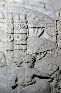 罗马艺术：“罗马营地” 1862 年的模具，再现了图拉真皇帝 (53-117) 在位期间建造的罗马图拉真柱 (column Trajane) (Colonna Traiana) 的浅浮雕。 Trajane 专栏纪念了胜利的战役 作者 罗马罗马