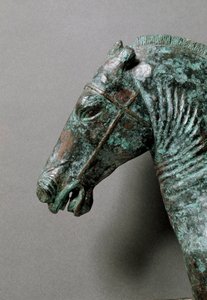罗马艺术：““骏马””细节。塞罗·卡尔瓦里奥（Cerro al Calvario）的青铜雕塑 作者 罗马罗马