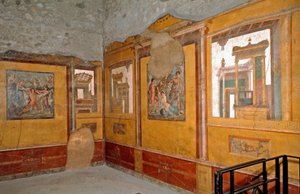 罗马艺术：Vettii 兄弟之家的黄色房间景观，Casa dei Vettii） 作者 罗马罗马
