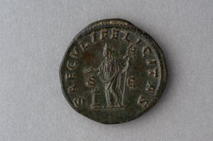 朱莉娅-多姆娜（Julia Domna）的estertius（青铜）。 作者 罗马罗马