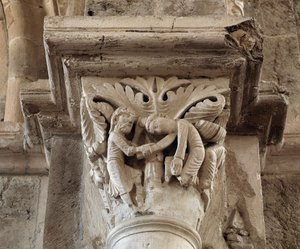 The death of Cain (carved capital) 作者 罗马式