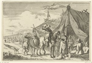 骑手们在帐篷里休息 作者 Romeyn de Hooghe（拒绝归属）