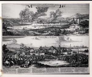 荷兰攻击梅德韦河，1667年6月20日和21日，由Nicolas Visscher雕刻（1618-1709） 作者 罗曼·德·豪格