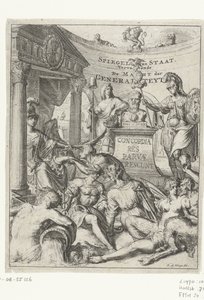 Romeyn de Hooghe 的《Spiegel van Staat》第二卷标题印刷品
Spiegel van Staat.包含《将军的权力》（标题在实物上） 作者 Romeyn de Hooghe