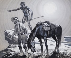 爱德华-艾尔（1815-1901）（水粉画，纸本） 作者 罗恩·恩布尔顿