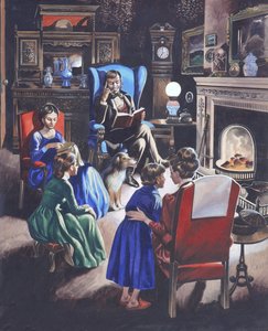 历经岁月的成长：英国贫穷的小富家女》（水粉画，纸本） 作者 罗恩·恩布尔顿