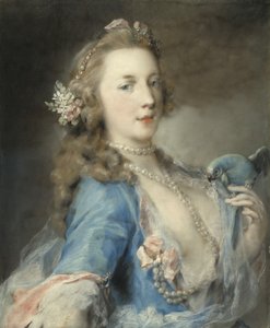 一位年轻的鹦鹉女士，约1730年 作者 Rosalba Giovanna Carriera