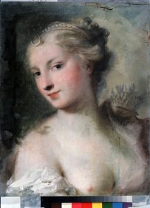 "黛安娜》（Diana）粉彩画，罗莎芭-乔凡娜-卡里埃拉（1657-1757 年）创作，约 1746 年 莫斯科普希金博物馆 作者 Rosalba Giovanna Carriera