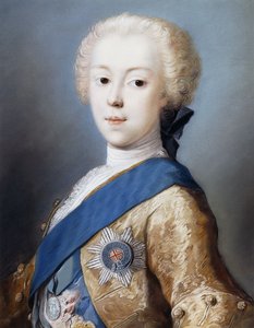 查尔斯·爱德华·斯图亚特王子的肖像，左半身，全长， 作者 Rosalba Giovanna Carriera