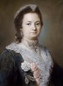 一位女士的肖像（纸上粉彩）。 作者 Rosalba Giovanna Carriera
