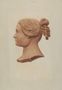 雕刻的女人剪影