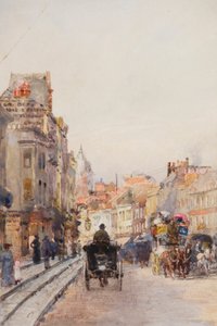 布伦普顿路，向东看（水彩画）
