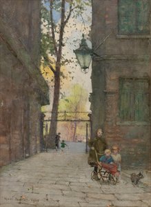 公园广场，骑士桥，伦敦，1916年 作者 罗斯·梅纳德·巴顿