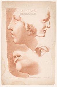 标题印有两个女人的脸、嘴和眼睛
自然绘画原理，第二部分（系列标题）
IIe Cahier de Principes du Dessin d
