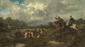 俄罗斯大公弗拉基米尔-亚历山德罗维奇1847-1909年狩猎狼时的情景 作者 鲁道夫·费迪南多维奇·弗伦茨