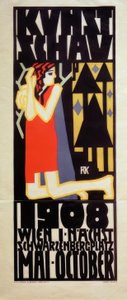 卡尔瓦赫（R.Kalvach），海报，维也纳，美术学院，1908年