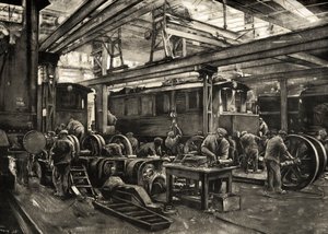德国铁路 - 慕尼黑帝国铁路电力机车修理厂。1935 年（印刷品） 作者 鲁道夫·利普斯