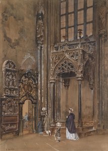 在维也纳圣斯蒂芬里面 作者 Rudolf von Alt