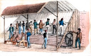 伦敦布里克斯顿监狱的跑步机，1827年