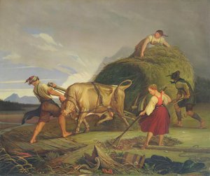 1844年收获暴风雨前的干草