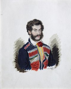 十二月党人扎哈-车尔尼绍夫伯爵的肖像 1796-1862年，1830年代 作者 鲁菲姆·伊万诺维奇·多罗霍夫