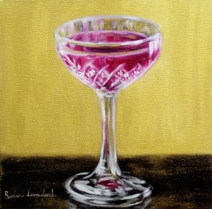 一位女士的祝酒词，2025 年（布面油画）