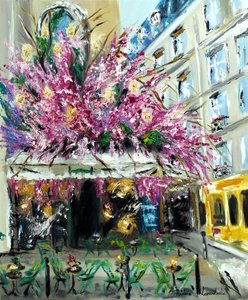 巴黎 II 号别墅，2022 年（布面油画） 作者 鲁斯拉娜·莱万多夫斯卡