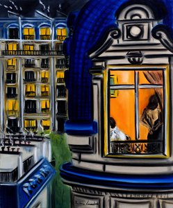 巴黎之夜，2025 年（布面油画）