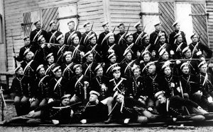 出现在家庭骑兵部队，他们的短号，计数AA Ignatiev，1899年 作者 俄罗斯摄影师