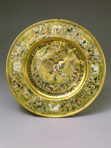 板块由沙皇阿列克谢米哈伊洛维奇罗曼诺夫（1629-1676）c.1675（金和珐琅）拥有 作者 俄语学校