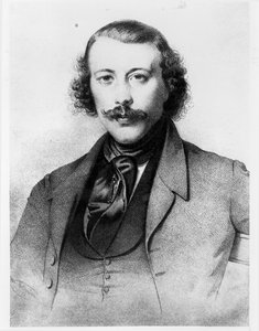 Mikhail Aleksandrovich Bakunin（1814-76）1843年的肖像 作者 Russian School