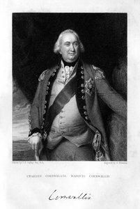 查尔斯·康沃利斯（Charles Cornwallis）1738-1805，康沃尔利斯一世侯爵（1st Marquess Cornwallis），1839年。 作者 弗里曼