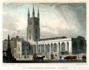 伦敦市Skinner街的St Sepulchres教堂，建于1830年。
