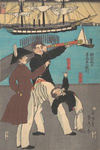 在横滨享受假期的俄国人，1861年。