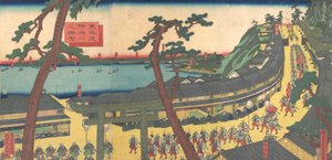 东海道上的神奈川景色 东海道神奈川之景，约1862-63年。 作者 歌川贞秀