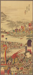 扛沙节Sunamochi Matsuri，1856年。 作者 酒井马赛