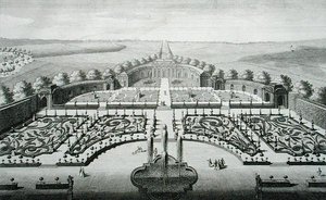 盖巴赫的桔园景观，由约翰-乔治-平茨（1697-1767/8）雕刻。