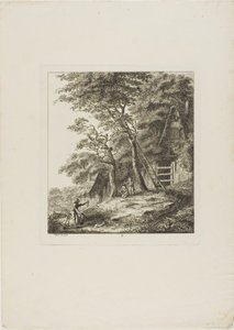 带着孩子的渔民》，选自《Paysages Dédiés à M. Warelet》，图版二 作者 所罗门盖斯纳