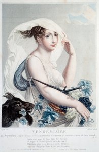 9月22日的革命日历："Vendemiaire。在这个时候开始秋分，开始新的一年" 作者 萨尔瓦多·特雷斯卡