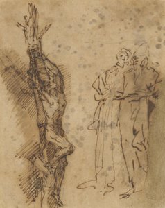 学习宝crat？被钉十字架，c.1662 作者 救世主罗莎